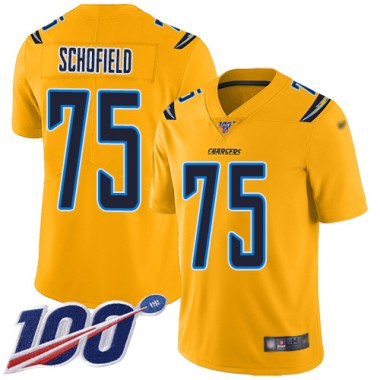 Los Angeles Chargers NFL Football Michael Schofield Gold Jersey Men Limited 75 100th Season Inverted Legend